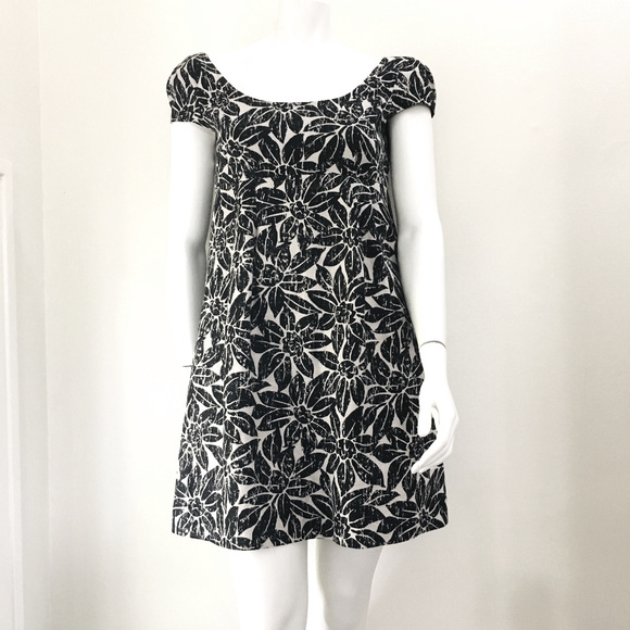 💥SOLD💥Michael Kors Sunflower Floral Linen Burlap Dress - Picture 2 of 8